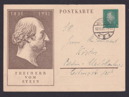 Jüterborg Brandenburg Briefmarken Deutsches Reich Ganzsache Freiherr Von Stein - Cartas & Documentos