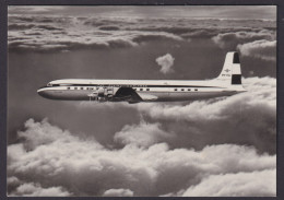 Flugpost Air Mail Ansichtskarte KLM Flugzeug Douglas DC 7C Niederlande - Aeronaves