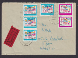 Briefmarken DDR Eilboten Brief MIF 1432-1433 Pioniere Thälmann Annaburg Via - Brieven En Documenten