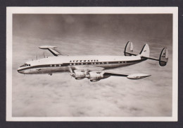 Flugpost Ansichtskarte Inter. Foto AK Lufthansa Lockheed Superconsallation - Avions