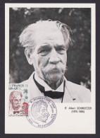 Briefmarken Frankreich 1901 Albert Schweitzer Arzt Medizin Maximumkarte - Storia Postale