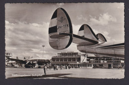 Flugpost Ansichtskarte KLM PH TFR Flughafen Amsterdam Niederlande N. Leipzig - Zeppeline