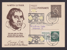Berlin Ganzsache Deutsches Reich Zusammendruck Gießen Lahn SST Geburtsatag - Cartas & Documentos