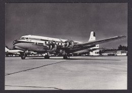Flugpost Airmail Ansichtskarte KLM Flugzeug Douglas DC 6 B Niederlande - Dirigibili