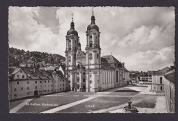 Ansichtskarte St. Gallen Schweiz Kathedrale Brunnen - Altri & Non Classificati