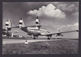 Flugpost Airmail Ansichtskarte KLM Flugzeug Super Constellation G Nieferlande - Dirigeables