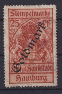 Hamburg Stempelmarke 25 Pfg. Mit Aufdruck Goldmark Freie Und Hansestadt - Storia Postale