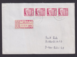 Briefmarken DDR R Brief MEF Aufbau Plus Einschreibemarke 50 Pfg. Gebühr Bezahlt - Briefe U. Dokumente