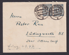 Briefmarken All. Besetzung Gemeinschaft Brief MEF 12 Pfg. Plön Holstein - Altri & Non Classificati