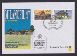 Philatelie Briefmarkenausstellung Milanofil Mailand Italien 1997 SST Deutsche - Brieven En Documenten