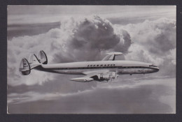 Flugpost Ansichtskarte Lufthansa Super G Constellation Flugzeug 50er Jahre - Aeronaves