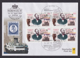 Philatelie Viererblock Briefmarkenausstellung Norwex 1997 Oslo Norwegen SST - Cartas & Documentos