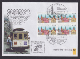 Philatelie Viererblock Briefmarkenausstellung Pacific 1997 San Francisco USA - Storia Postale