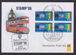 Philatelie Viererblock MEF Europa Briefmarkenausstellung Stamp 1996 London - Briefe U. Dokumente