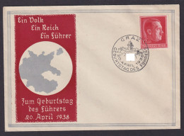 Ostmark Österreich Graz Deutsches Reich Selt. Brief SST 20.April 1938 Geburtstag - Covers & Documents