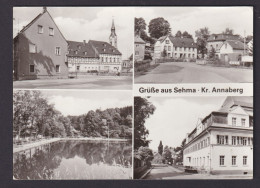Ansichtskarte Sehma Sachsen Annaberg Teich Dorfplatz N. Brattendorf - Autres & Non Classés