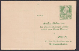 Österreich Ganzsache Rotes Kreuz P 220 A Frage Und Antwort Portofreie Korrespon- - Lettres & Documents