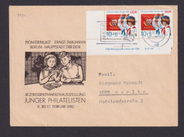 Briefmarken DDR Brief DV Druckvermerk Bogenecke Eckrand Paar 2724 Pioniere - Cartas & Documentos