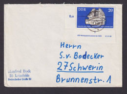 Briefmarken Druckvermerk Bogenecke Eckrand DDR Brief EF 2062 Akademie - Lettres & Documents