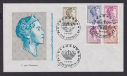 Luxemburg 623 + 625-628 Großherzogin Charlotte Brief FDC 14.6.1960 - Brieven En Documenten