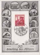 50.Geburtstag Des Führers -1889 -1939 - EGER Sudetenland MEMEL Memelland - Stempel Hitler Im Seinen Geburtsstadt Braunau - Oorlog 1939-45