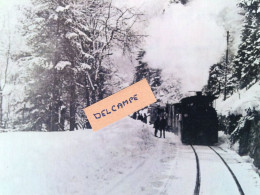 Chemin De Fer Annemasse-Samoens - Sixt  Train Dans La Vallée Du Giffre Hiver 1898 - Reproduction - Autres & Non Classés