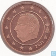 Belgie 2001  5 Cent   UNC Uit De Introset   UNC Du Introset  ZEER ZELDZAAM - EXTREME RARE !!!! - Belgien