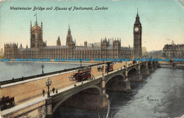 R041174 Westminster Bridge And Houses Of Parliament. London. Valentine - Sonstige & Ohne Zuordnung