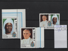 Zaire Michel Cat.No. Mnh/** 1075/1077 Pope Paul - Ungebraucht