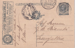 1919  Intero  Postale  10c Con  Pubblicità  LUIGI SPADACCINI Raggi Niples E Rondelle Per Cicli, Autoveicoli Ed Aerei - Auto's