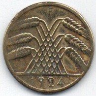 10 Reichpfennig 1924F - 10 Reichspfennig