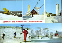 CPA Oberwiesenthal Erzgebirge, Winter, Sprungschanze, HOG Fichtelberghaus, Sessellift, Drahtseilbahn - Altri & Non Classificati