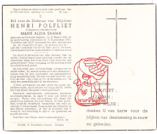 DP Henri Polfliet ° Puivelde Belsele Sint-Niklaas 1883 † 1950 X Marie Alida Zaman // De Wilde - Devotion Images