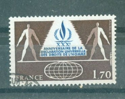 FRANCE - N°2027 Oblitéré - 30°anniversaire De La Déclaration Universelle Des Droits De L'Homme. - Gebraucht