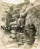 PHOTO FRANCAISE - POILUS DANS UNE TRANCHEE DU MONT TETU AU NORD DE MASSIGES PRES DE VIRGINY MARNE - GUERRE 1914 1918 - Oorlog, Militair