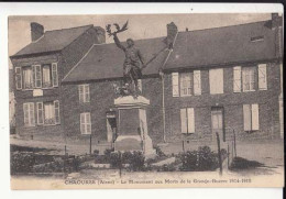 Carte France 02 - Chaourse Le Monument Aux Morts De La Grande Guerre 1914 1918 -  PRIX FIXE - ( Cd074) - Autres & Non Classés