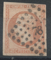 Lot N°83237   Variété/n°16, Oblitéré PC 78 ANGERS(47), Indice 1, Trait Résiduel Lèvre Inferieur - 1853-1860 Napoléon III