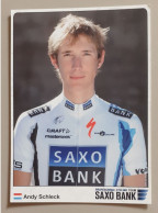 Andy Schleck Saxo Bank - Cycling