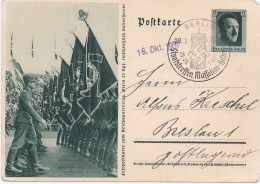 Festpostkarte Zum Reichsparteitag - Staatstreffen Mussolini-Hitler 25/29 - 9 -1937 - Propaganda 3e Reich - Oorlog 1939-45