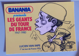 Lucien Van Impe Leq Geants Du Tour De France Banania Caricature Pellos 1981 - Cycling