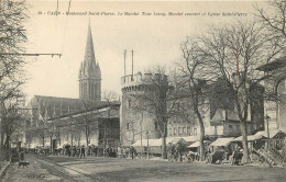 9 Cpa 14 CAEN. Marché, Eglise Et Tour St-Jean Et St Pierre St Etienne St-Michel Vaucelle, Lycée Malherbe, - Caen