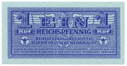 1 REICHSPFENNIG CERTIFICATO PAGAM. ESERCITO TEDESCO DEUTSCHE WERMACHT 1942 QFDS - Occupazione Alleata Seconda Guerra Mondiale