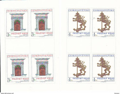 TCHECOSLOVAQUIE 1980 CHATEAU DE PRAGUE 2 FEUILLES Yvert 2410-2411, Michel 2584-2585 KB NEUF** MNH - Neufs