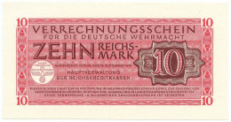 10 REICHSMARK VERRECHNUNGSSCHEIN FUR DEUTSCHE WERMACHT BERLIN 15/09/1944 FDS - Allied Occupation WWII