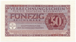 50 REICHSMARK VERRECHNUNGSSCHEIN DEUTSCHE WERMACHT BERLIN 15/09/1944 FDS-/FDS - 2. WK - Alliierte Besatzung