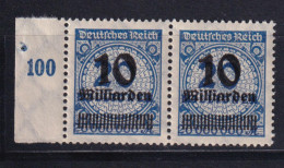 Deutsches Reich 335 A Seitenrand Links Waager. Paar Kreis 10 Mrd Auf 20 Mio M ** - Other & Unclassified