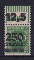 Deutsches Reich 293 W I Mit Oberrand Ziffern Im Rechteck 250 Tsd Auf 300 M ** - Other & Unclassified