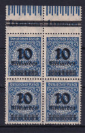 Deutsches Reich 335 AW G Oberrand 4er Block Im Kreis 10 Mrd Auf 20 Mio M ** /1 - Other & Unclassified