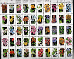 USA 1992 - Mi.Nr. 2252 - 2301 Zusammendruckbogen - Postfrisch MNH - Blumen Flowers - Sonstige & Ohne Zuordnung