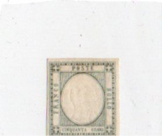 ITALIA  PROV NAPOLETANE - 50 Grana 1861 Grigio Perla MLH* - Nov 2023-05 - Nuovi